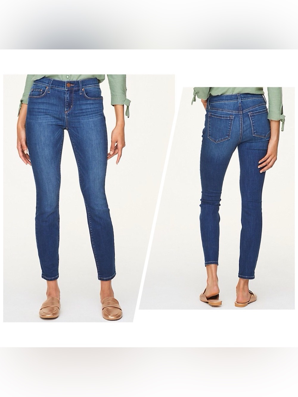 LOFT Outlet Size 6 Petite Medium Wash Slim Fit Ankle Length Jeans‎
